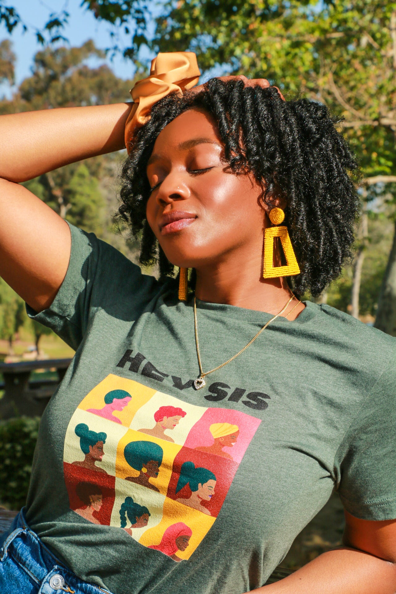 "Hey Sis" Oversized faded t-shirt