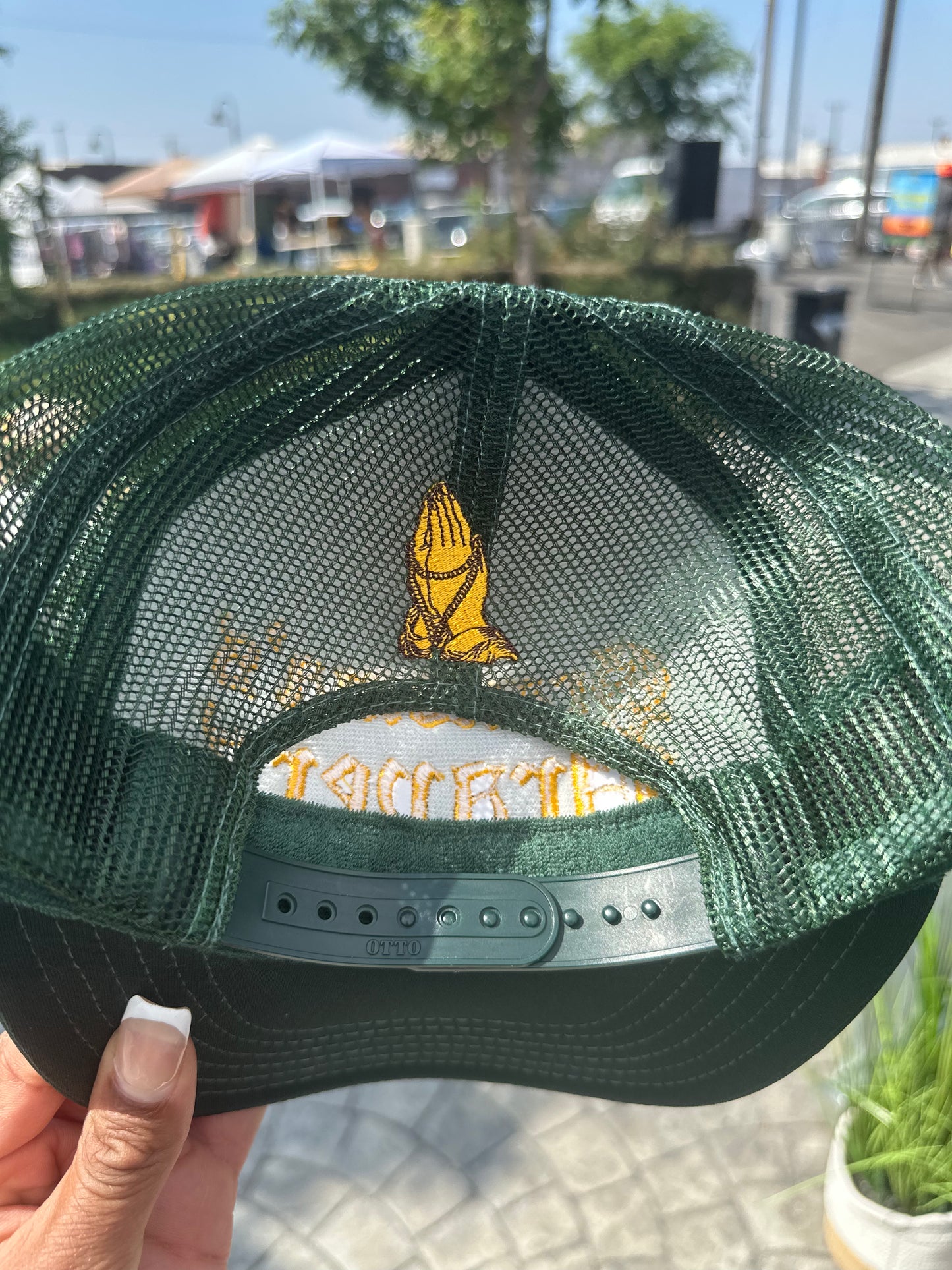 Grandma's Prayers in Green - Trucker Hat (Pre·order)