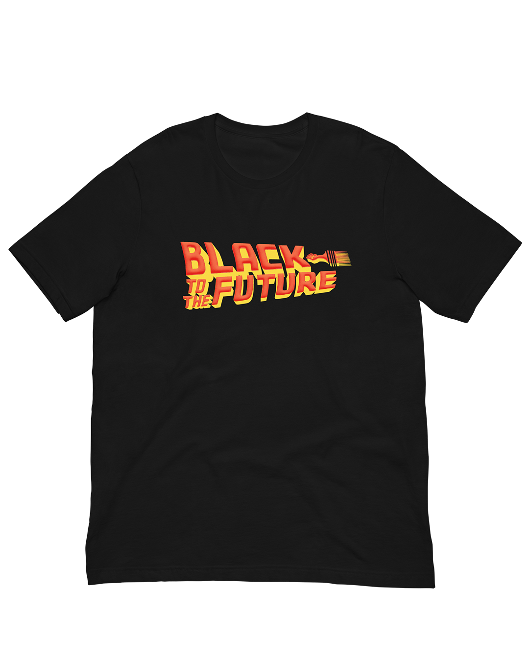 Black to the Future Tshirt Unisex In Puff Print