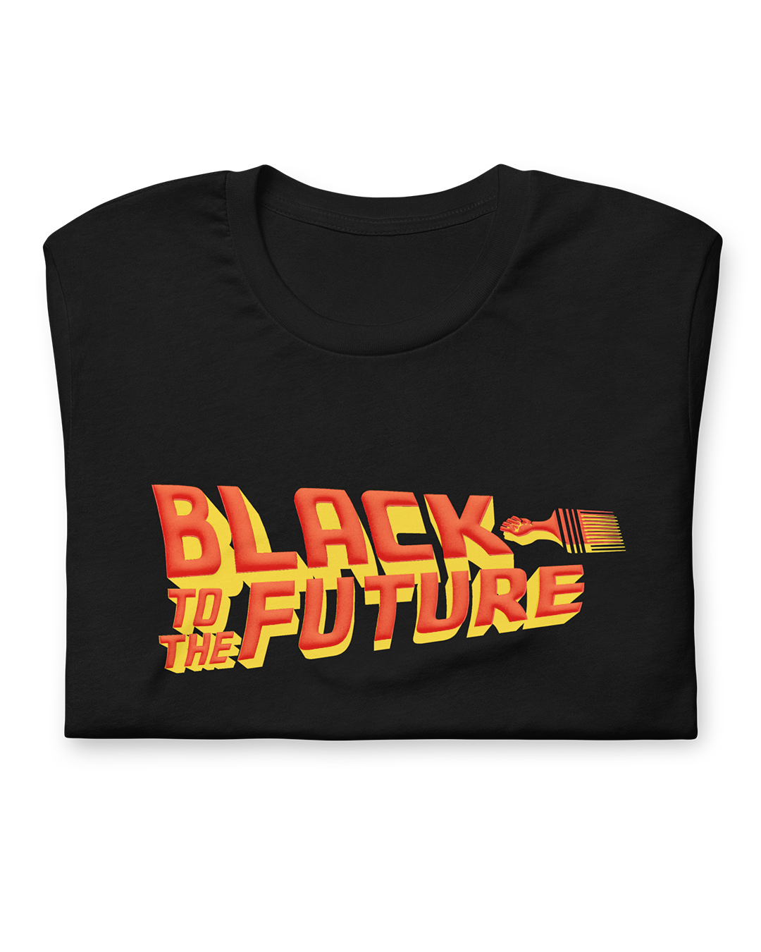 Black to the Future Tshirt Unisex In Puff Print