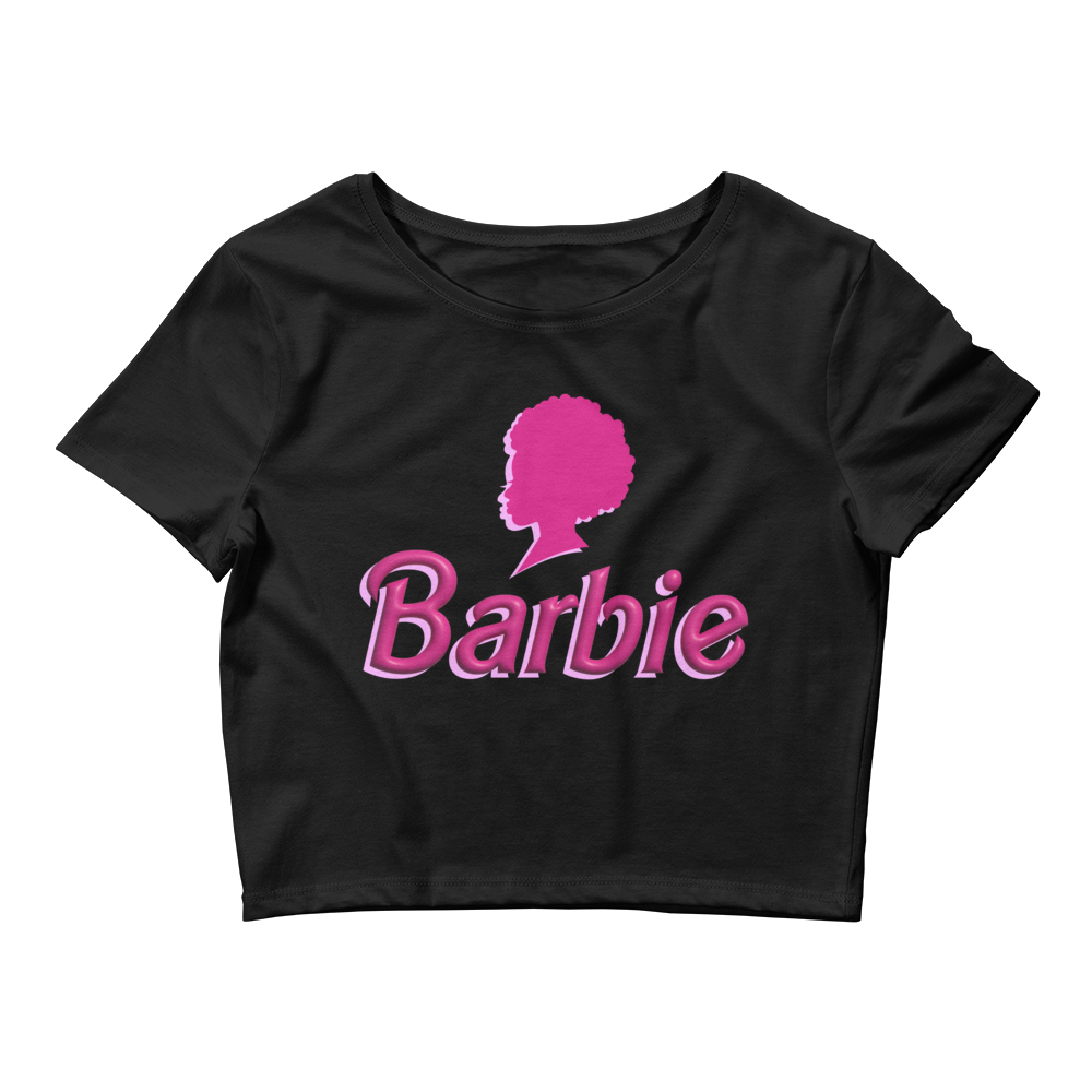 Black Barbie Crop Tee (Free Shipping)