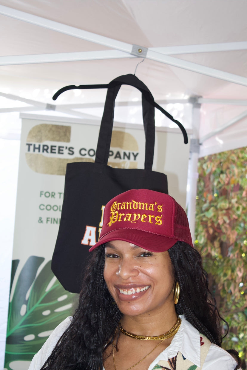 Grandma's Prayers in Maroon - Trucker Hat (Pre-order)