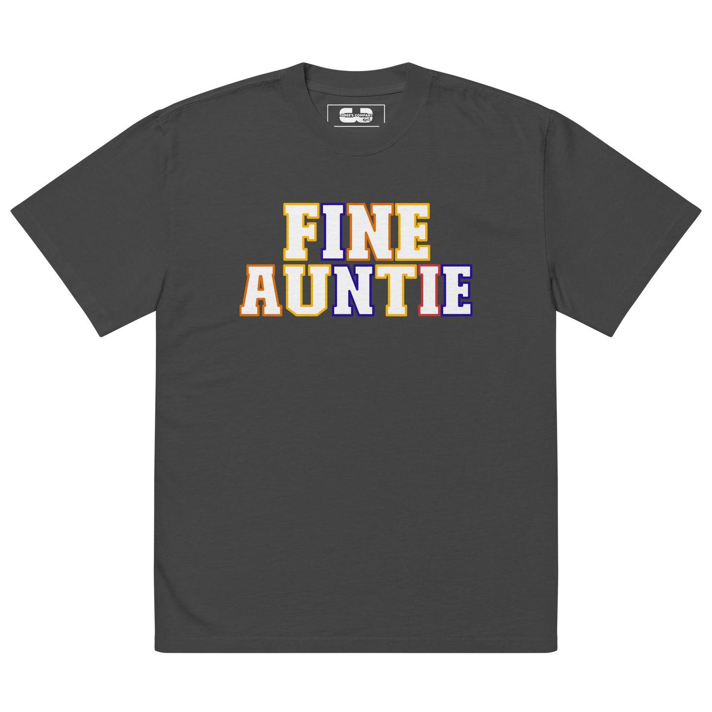 "Fine Auntie" Oversized faded t-shirt