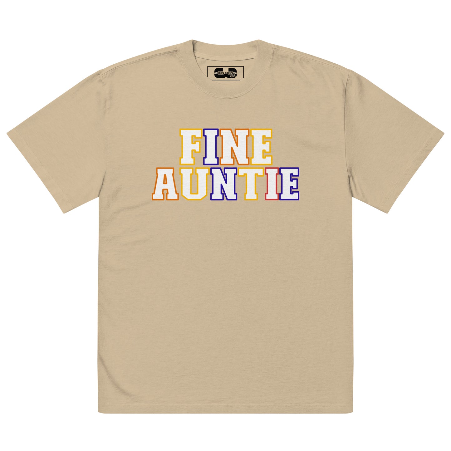 "Fine Auntie" Oversized faded t-shirt